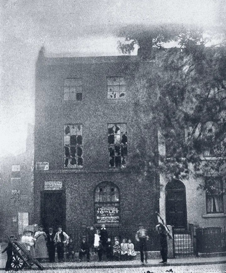 Photograph of No. 1 Hoxton Square, London, the house where James Parkinson lived and practised, around 1912